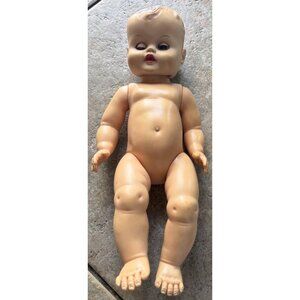 Vintage Baby Doll 1950’s To 1960’s Molded Hair Sleeping Eyes Good Condition